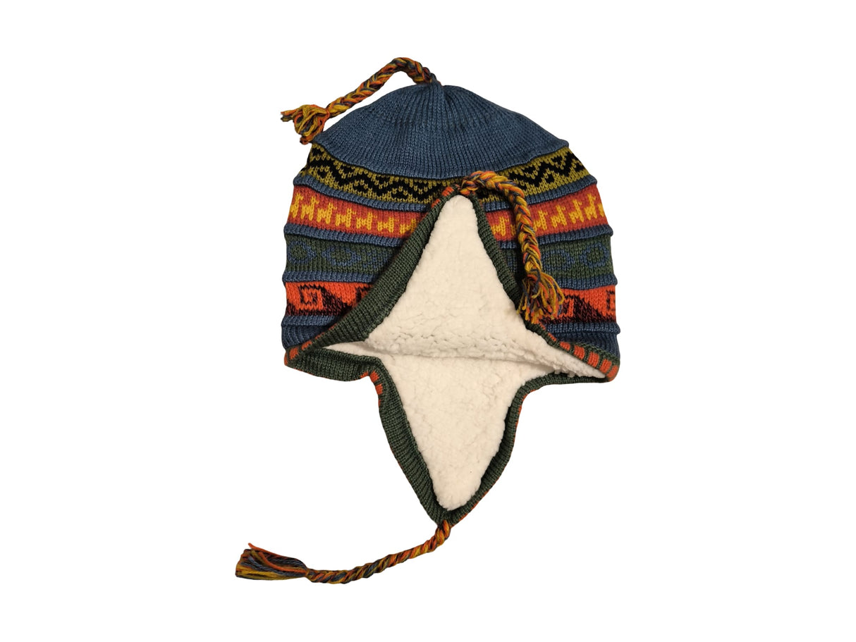 Chullo Mütze aus Peru | Handgemacht mit Alpaka & Polarfutter Helmexperte
