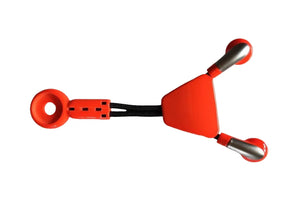 Casco Skibrille FX-70 Ersatzteile, Seitenteile orange-silber ohne Magnet.