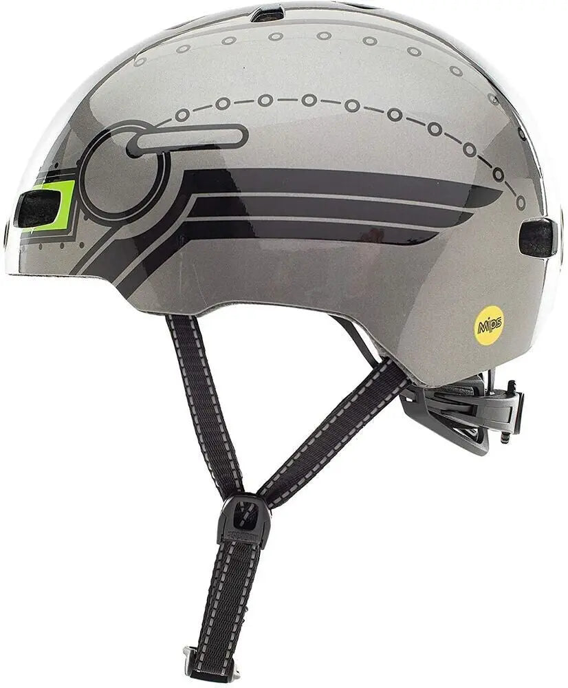 Nutcase Little Nutty MIPS – Kinderhelm Gloss, Robo Boy mit Magnetverschluss und MIPS-Technologie.