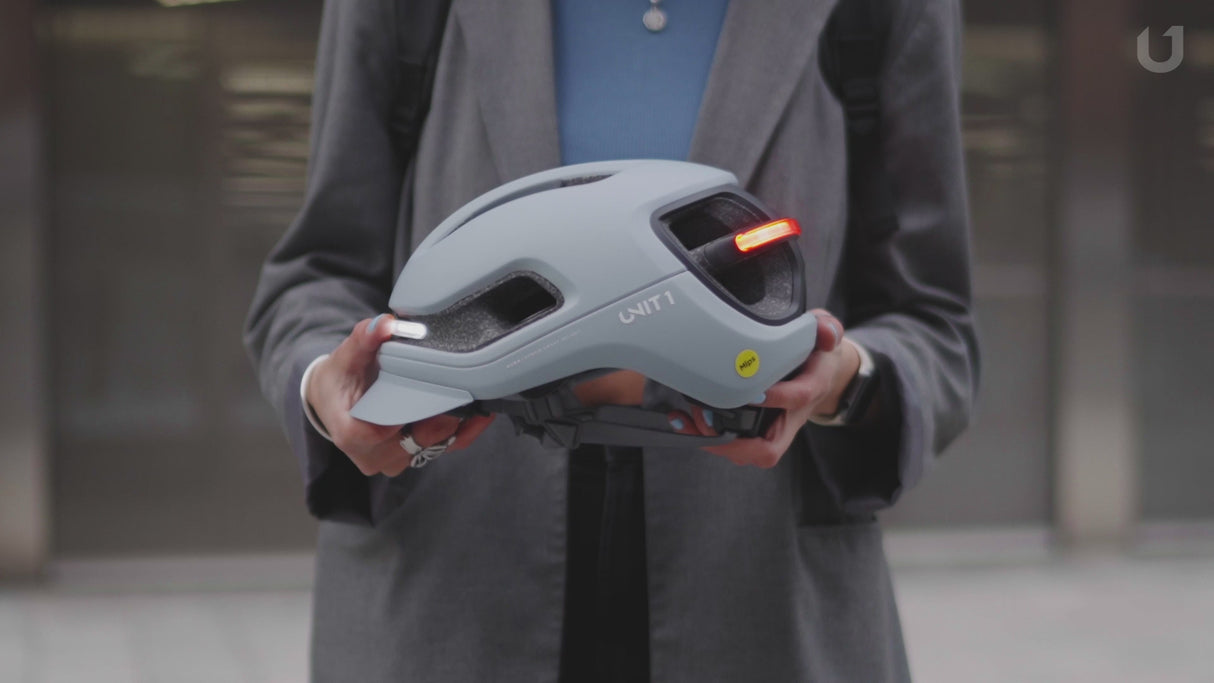 Unit1 AURA Smart Helm – E-Bike Helm mit Beleuchtung, Blinkern & Crash Alert